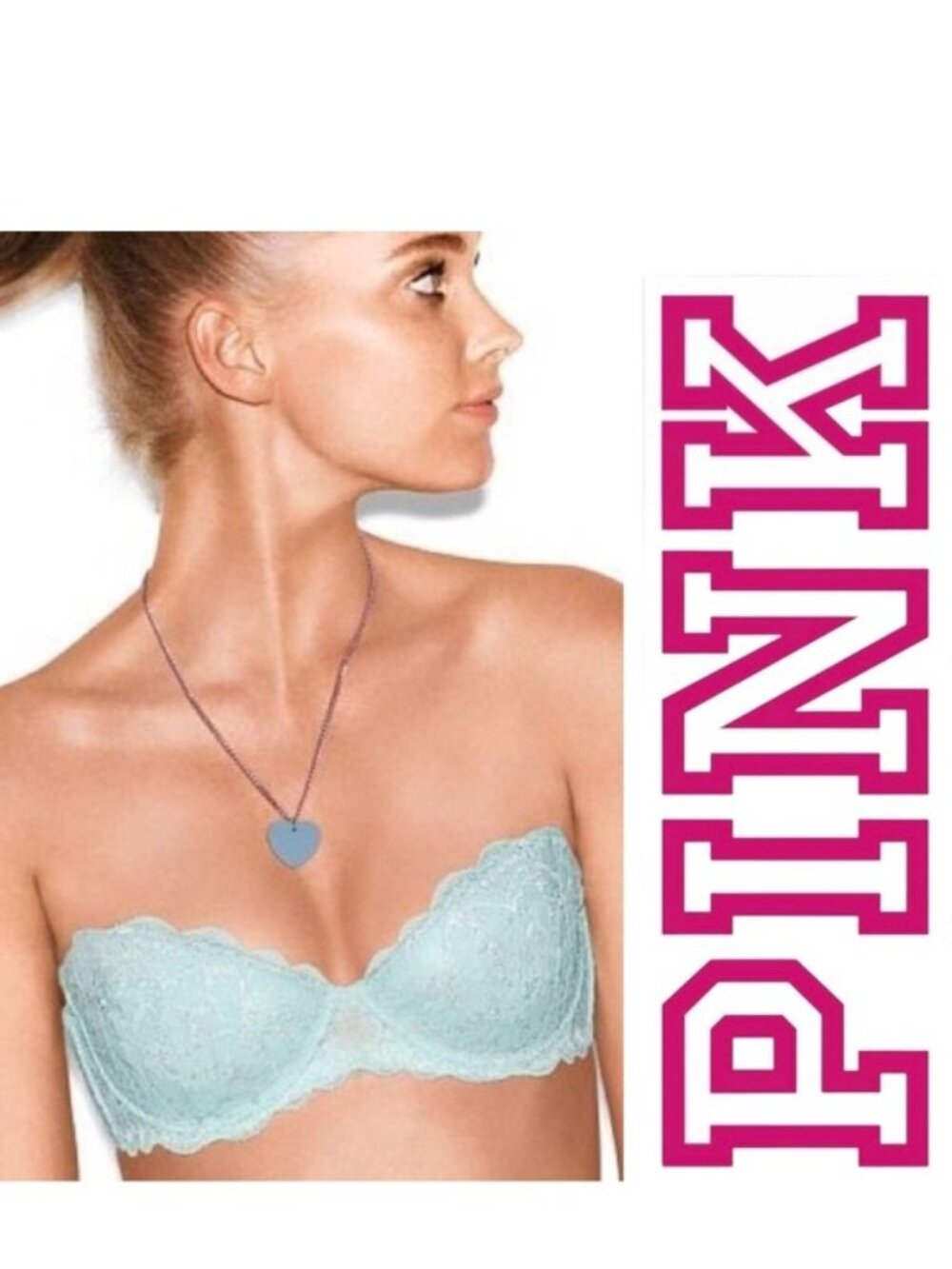 Victoria's Secret PINK | Mint Date Plunge Push-Up Multi-way Bra | Size 32C